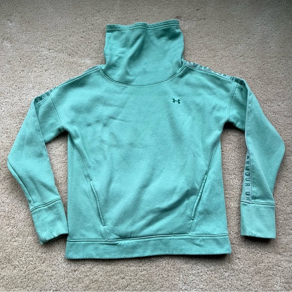 Under Armour Women's Green Loose Funnel Neck Pullover Sweatshirt - XS - GUC - Picture 1 of 7